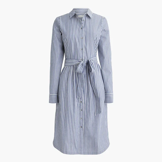 Vestido camisero de algodón