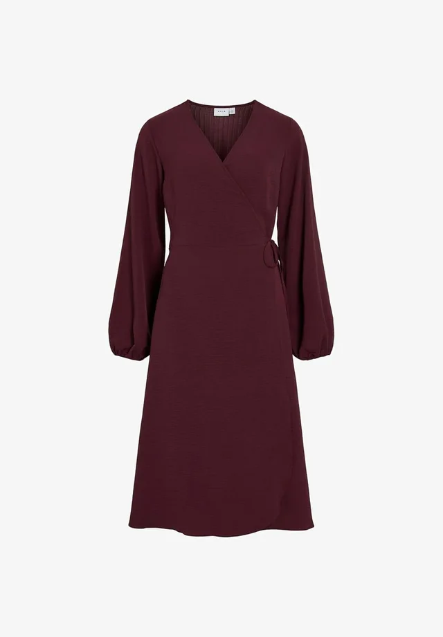 Vestido cruzado de viscosa