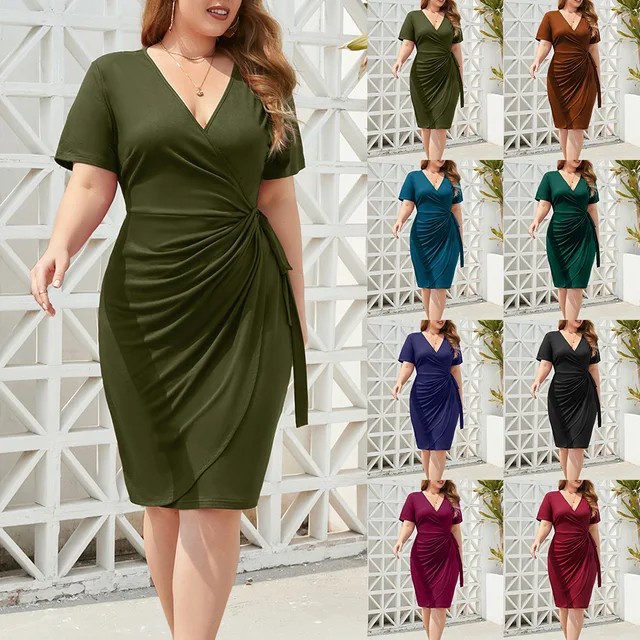 Vestido cruzado de viscosa